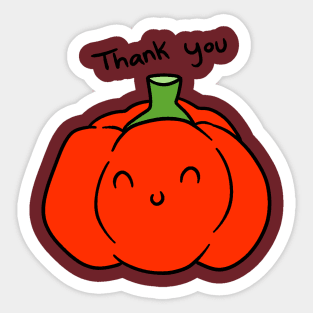 Thank You Red Bell Pepper Sticker